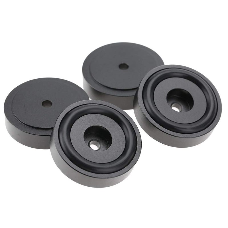 Ciglow 4Pcs Anti Vibration Amplifier Feet, 4010mm Aluminium Alloy Universal Copper Speaker Spikes Isolation Sand Blasting Amplifier Pads Feet (Black) - Image 2